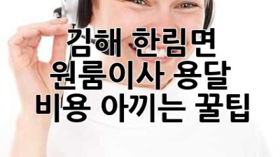 김해 한림면 원룸이사, 용달 비용 아끼는 꿀팁🍯